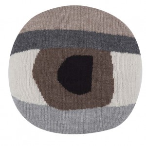 pretty eye chair pillow brown front