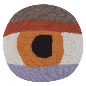 pretty eye chair pillow orange front