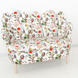 Morning dew Brühl sofa with Nathalie lete print